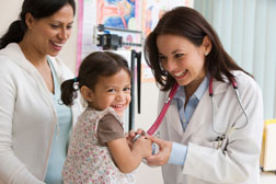 child with doctor